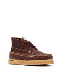 Bottines chukka en cuir marron foncé VISVIM