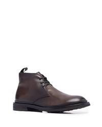 Bottines chukka en cuir marron foncé Officine Creative