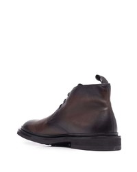 Bottines chukka en cuir marron foncé Officine Creative