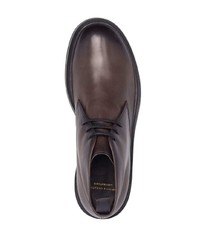 Bottines chukka en cuir marron foncé Officine Creative