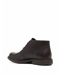 Bottines chukka en cuir marron foncé Camper