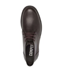 Bottines chukka en cuir marron foncé Camper