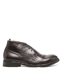 Bottines chukka en cuir marron foncé Officine Creative