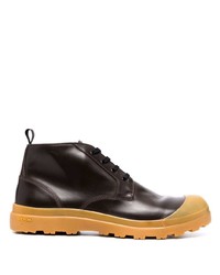 Bottines chukka en cuir marron foncé Officine Creative