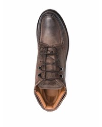 Bottines chukka en cuir marron foncé Eleventy