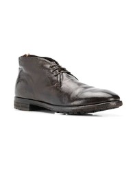 Bottines chukka en cuir marron foncé Officine Creative