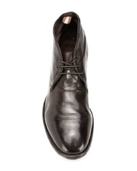 Bottines chukka en cuir marron foncé Officine Creative