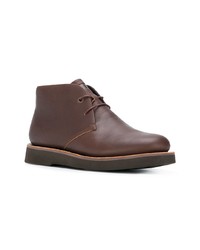 Bottines chukka en cuir marron foncé Camper