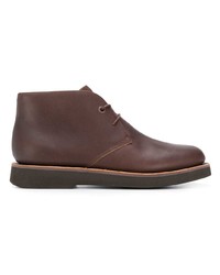 Bottines chukka en cuir marron foncé Camper