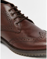 Bottines chukka en cuir marron Asos