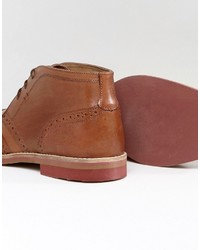 Bottines chukka en cuir marron Asos