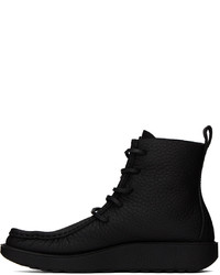 Bottines chukka en cuir noires At.Kollektive