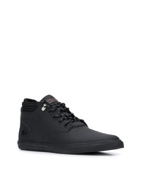 Bottines chukka en cuir noires Lacoste