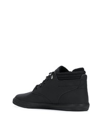 Bottines chukka en cuir noires Lacoste