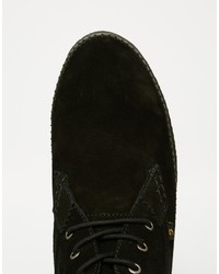 Bottines chukka en cuir noires Farah