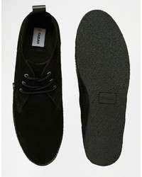 Bottines chukka en cuir noires Farah