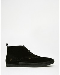 Bottines chukka en cuir noires Farah