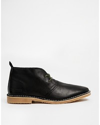 Bottines chukka en cuir noires