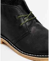 Bottines chukka en cuir noires