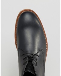 Bottines chukka en cuir noires Aldo