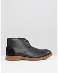 Bottines chukka en cuir noires Aldo