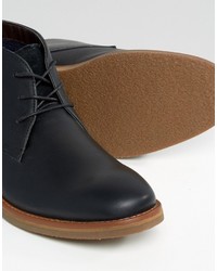 Bottines chukka en cuir noires Aldo