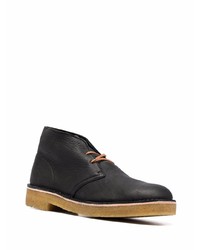 Bottines chukka en cuir noires Clarks