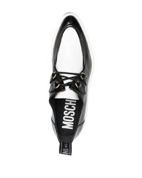 Bottines chukka en cuir noires Moschino