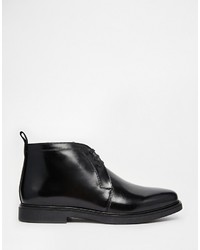 Bottines chukka en cuir noires Base London