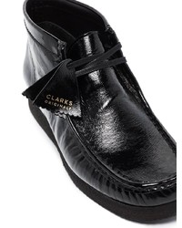 Bottines chukka en cuir noires Clarks Originals