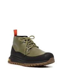 Bottines chukka en cuir olive Diemme