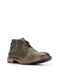 Bottines chukka en cuir olive Moma