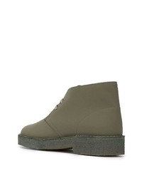 Bottines chukka en cuir olive Clarks Originals