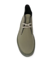 Bottines chukka en cuir olive Clarks Originals