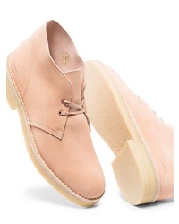 Bottines chukka en cuir roses Clarks Originals