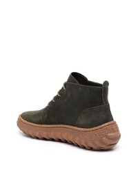 Bottines chukka en cuir vert foncé Camper