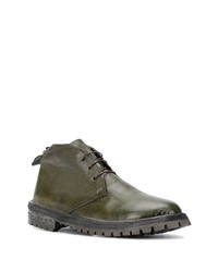 Bottines chukka en cuir vert foncé Moma