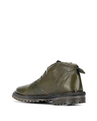 Bottines chukka en cuir vert foncé Moma