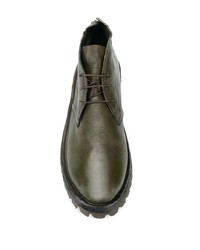 Bottines chukka en cuir vert foncé Moma