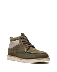 Bottines chukka en cuir vert foncé Timberland