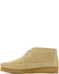 Bottines chukka en daim beiges Clarks Originals