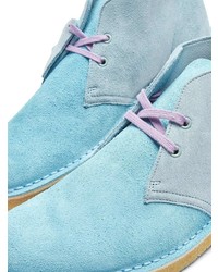 Bottines chukka en daim bleu clair Clarks Originals