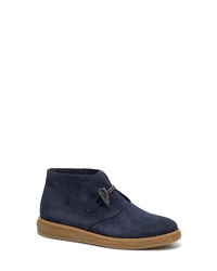 Bottines chukka en daim bleu marine