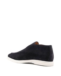 Bottines chukka en daim bleu marine Eleventy