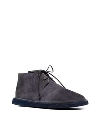 Bottines chukka en daim bleu marine Marsèll