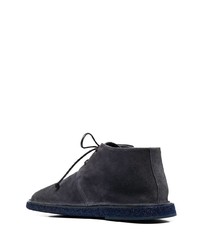 Bottines chukka en daim bleu marine Marsèll