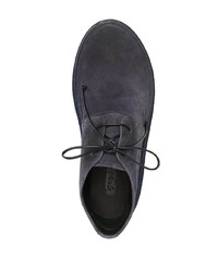 Bottines chukka en daim bleu marine Marsèll