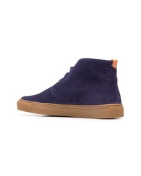 Bottines chukka en daim bleu marine Hackett