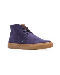 Bottines chukka en daim bleu marine Hackett