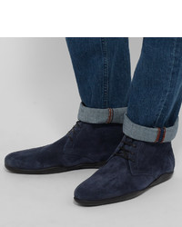 Bottines chukka en daim bleu marine Harry's of London